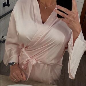 Pink Silk Robe